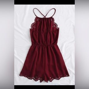 Burgundy woman’s romper